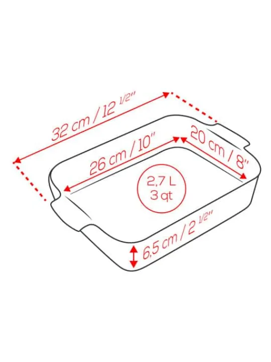 Peugeot Saveurs Appolia Plat four céramique rectangle 32 cm - 12,5" -> Envie De Couleurs