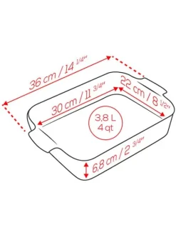 Peugeot Saveurs Appolia Plat four céramique rectangle safran 36 cm - 14.25in -> Idées Cadeaux -50€