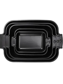 Peugeot Saveurs Appolia Plat four céramique rectangle noir satin 36 cm - 14.25in -><noscript><img width=