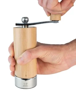 Peugeot Saveurs Isen Moulin à poivre à manivelle en bois et inox, naturel, u'select, 18 cm - 7" -><noscript><img width=
