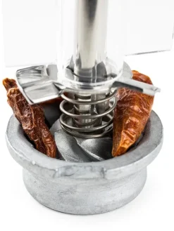 Peugeot Saveurs Ouessant Moulin à piment manuel en inox et acryl 14 cm -><noscript><img width=