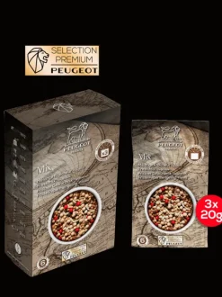 Peugeot Saveurs Pack poivres premium Sélection exclusive de 4 poivres et mélanges premium - 4 boites de 60g -><noscript><img width=