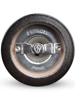 Peugeot Saveurs Paris Duo de moulins à poivre et à sel manuels en bois laqué noir 12 cm - 4.75" -><noscript><img width=