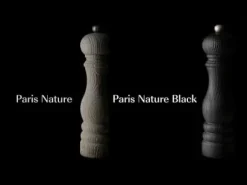 Peugeot Saveurs Paris nature black Moulin à poivre manuel en bois upcyclé noir, 12 cm - 5in -><noscript><img width=