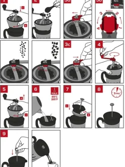 Peugeot Saveurs Paris press moulin à café et cafetière à piston 2 en 1 15 cm -><noscript><img width=