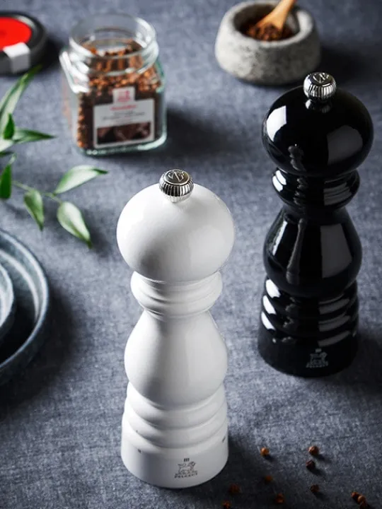Peugeot Saveurs Paris u'select Moulin à sel manuel en bois u'select laqué blanc 22 cm -> Idées Cadeaux -100€|Moulins À Sel Et Salières
